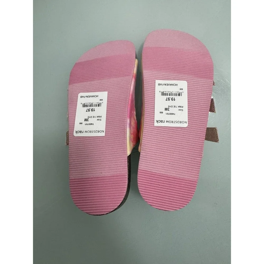Harper Canyon Kids Girls Haven Footbed Sandals In Tie Die Size 3